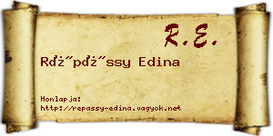 Répássy Edina névjegykártya