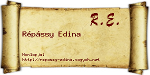 Répássy Edina névjegykártya